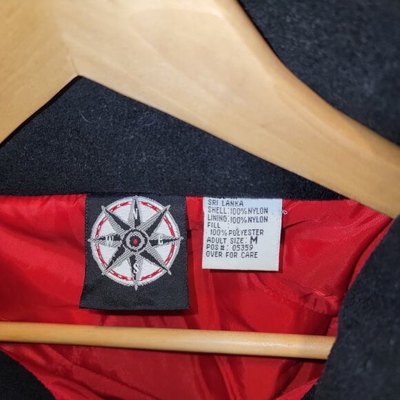 Vintage Malboro Unlimited Gear Mens Medium Black Red Jacket Nylon Full Zip - Picture 2 of 7